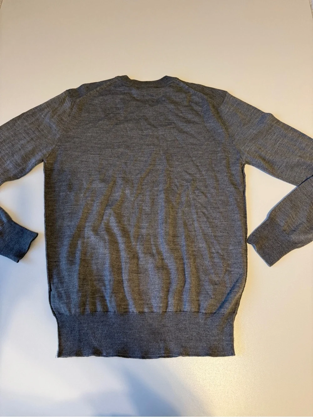 Men's Boss Gray Crewneck Wool Blend Small Sweater